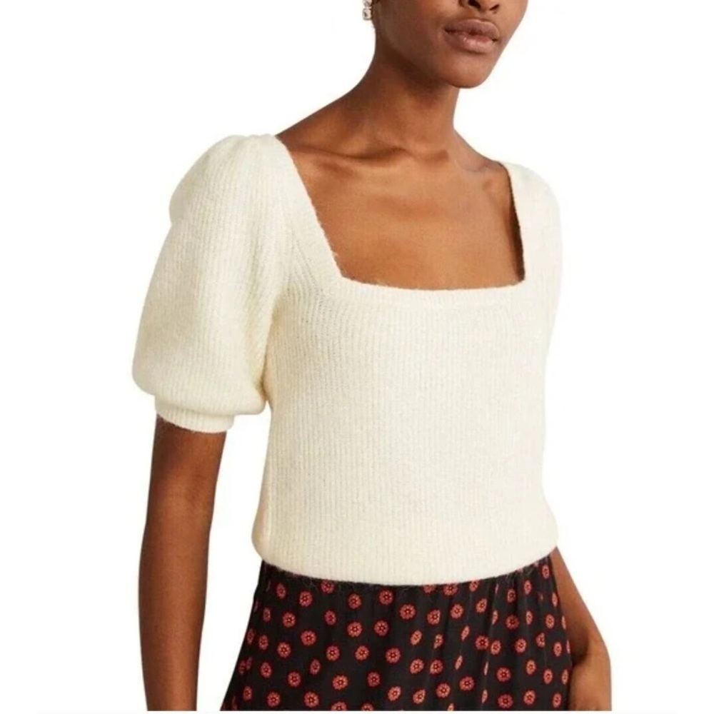 NWT Boden Square Neck Sweater Blouse sz L